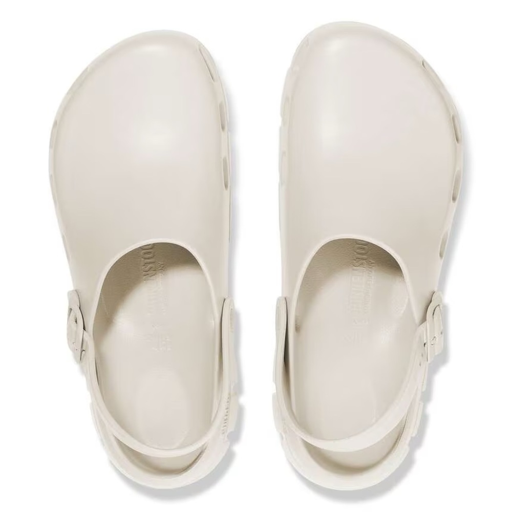 Birkenstock Slide on Clog with Strap in Eggshell (Birki Flow) - Picture 3 of 15